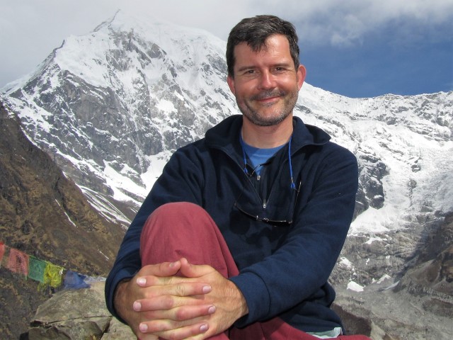 Anthony on a mountain in Langtang, Nepal